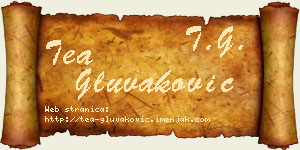 Tea Gluvaković vizit kartica